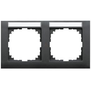   Schneider Merten M-Pure feliratozható kettes keret, vízszintes, antracit MEG4021-3614