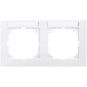   Schneider Merten M-Pure feliratozható kettes keret, vízszintes, polárfehér MEG4021-3619