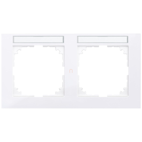   Schneider Merten M-Pure feliratozható vízszintes kettes keret, aktívfehér MEG4021-3625