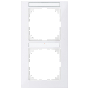   Schneider Merten M-Pure feliratozható kettes keret, függőleges, polárfehér MEG4022-3619