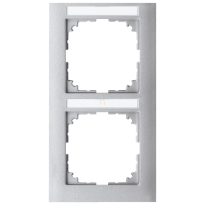   Schneider Merten M-Pure feliratozható függőleges kettes keret, alumínium MEG4022-3660