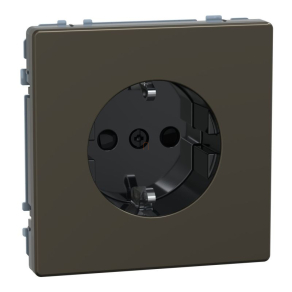   Schneider Electric Merten System Design - MEG2300-6052 - 2P+F csatlakozóaljzat biztonsági zsaluval, rugós, 16A, mokka