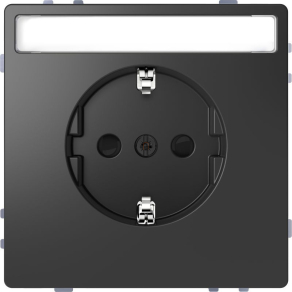   Schneider Electric Merten System Design - MEG2302-6034 - 2P+F csatlakozóaljzat biztonsági zsaluval, feliratozható, rugós, 16A, antracit
