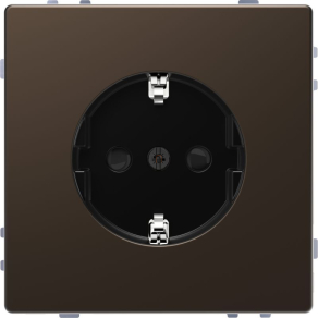   Schneider Electric Merten System Design - MEG2400-6052 - 2P+F csatlakozóaljzat biztonsági zsaluval, csavaros, 16A, mokka