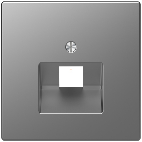   Schneider Electric Merten System Design - MEG4521-6036 - Fedlap 1xRJ45 aljzathoz, döntött, acél