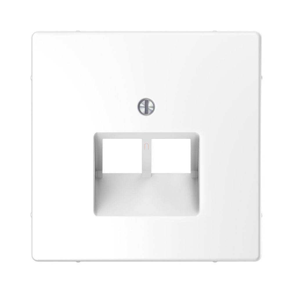 Merten Fedlap, 2xRJ45 aljzathoz, döntött, System-D, lótuszfehér MEG4522-6035 Schneider