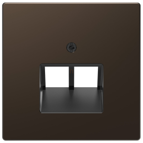   Schneider Electric Merten System Design - MEG4522-6052 - Fedlap 2xRJ45 aljzathoz, döntött, mokka