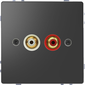   Schneider Electric Merten System Design - MEG4350-6034 - Audio csatlakozóaljzat (RCA), antracit