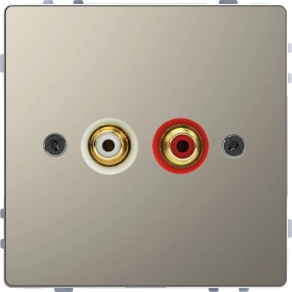   Schneider Electric Merten System Design - MEG4350-6050 - Audio csatlakozóaljzat (RCA), nikkel