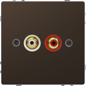   Schneider Electric Merten System Design - MEG4350-6052 - Audio csatlakozóaljzat (RCA), mokka