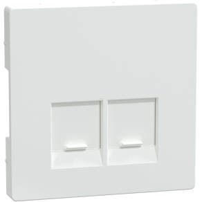   Schneider Electric Merten System Design - MEG4572-6035 - Fedlap 2xRJ45 aljzathoz, lótuszfehér