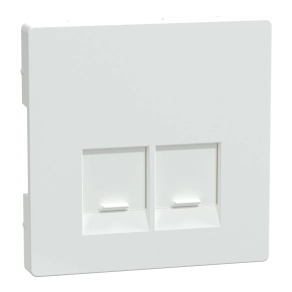 Schneider Electric Merten System Design - MEG4572-6035 - Fedlap 2xRJ45 aljzathoz, lótuszfehér