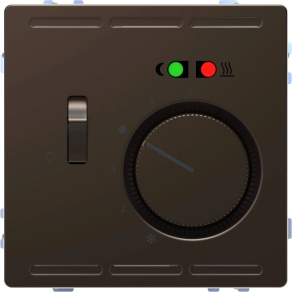   Schneider Electric Merten System Design - MEG5764-6052 - Padlótermosztát kapcsolóval, 250 V, 10A, mokka