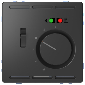   Schneider Electric Merten System Design - MEG5764-6034 - Padlótermosztát kapcsolóval, 250 V, 10A, antracit