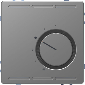   Schneider Electric Merten System Design - MEG5763-6036 - Szobatermosztát, váltóérintkezős, 24 V, acél