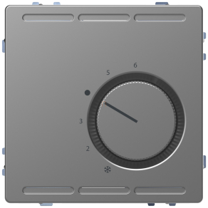   Schneider Electric Merten System Design - MEG5762-6036 - Szobatermosztát, váltóérintkezős, 250 V, 10A, acél