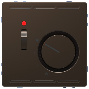   Schneider Electric Merten System Design - MEG5760-6052 - Szobatermosztát, kapcsolóval, 250 V, 10A, mokka