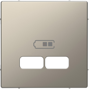   Schneider Electric Merten System Design - MEG4367-6050 - Fedlap USB töltőkhöz, nikkel