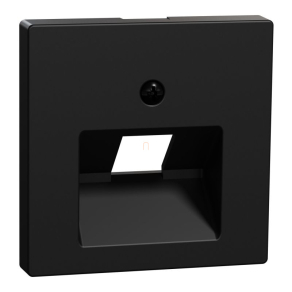   Schneider Electric Merten System-M - MEG4521-0403 - Fedlap, 1xRJ45 aljzathoz, döntött, fekete