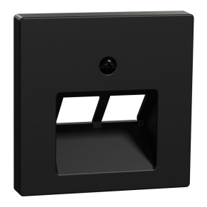   Schneider Merten Fedlap, 2xRJ45 moduláris betétekhez, System-M, fekete MEG4522-0403