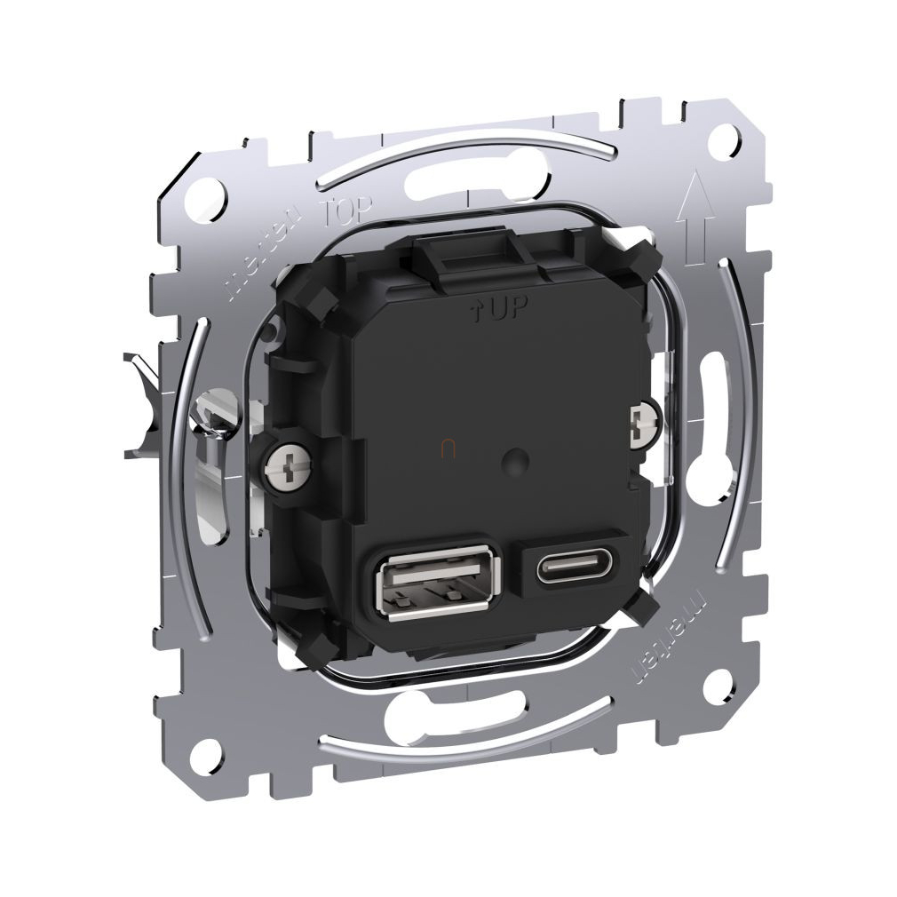 Merten Dupla USB gyorstöltő, A+C, 45 W MEG4366-0120 Schneider
