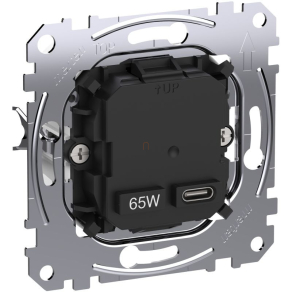   Schneider Electric Merten - MEG4366-0130 - Nagyteljesítményű USB töltő, C típus, 65 W