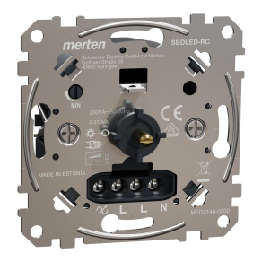 Schneider Electric Merten - MEG5146-0000 - Forgatógombos LED fényerőszabályzó, 3 vezetékes, 0-200 W