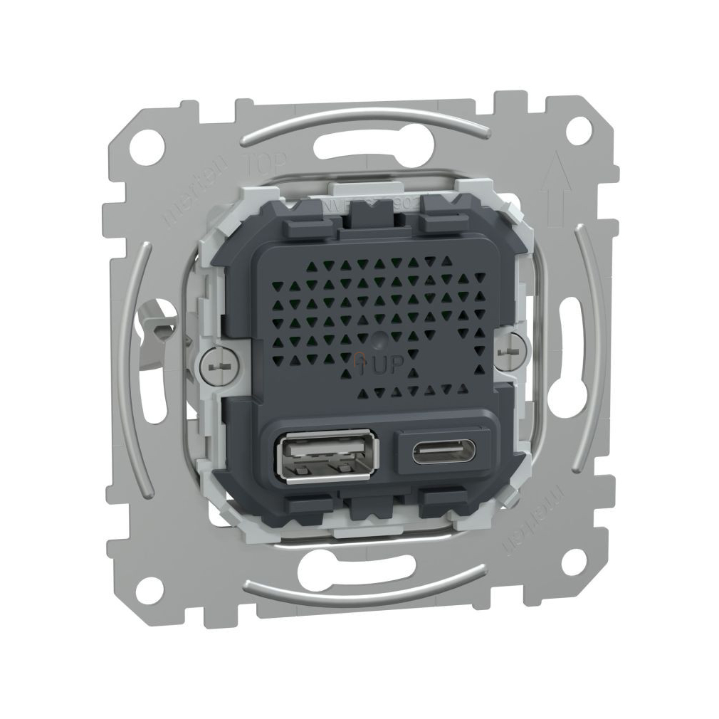 Merten Dupla USB töltő, A+C, 21 W MEG4366-0140 Schneider