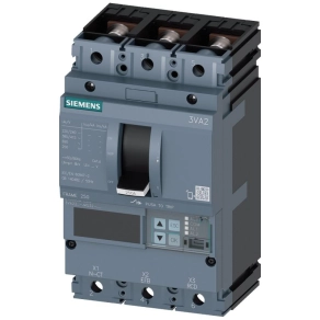   Siemens 3VA2220-5MQ32-0AA0 kompakt megszakító 3P 200A 55kA, ETU860M LSIG, motorvédelem, sarus