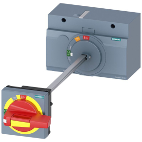   Siemens 3VA9467-0FK25 rotációs hajtás 3VA2-höz (400A,600A), komplett, piros/sárga, 8x8mm 300mm-es tengely