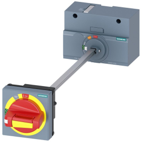   Siemens 3VA9257-0FK25 rotációs hajtás 3VA1-hez (250A), komplett, piros/sárga, 8x8mm 300mm-es tengely, IP65
