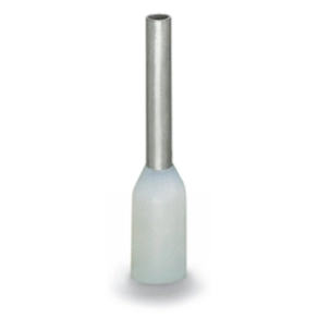Wago 216-241 szigetelt érvéghüvely, 0,5 mm², AWG 20, ónozott elektrolitréz, gáztömör krimpeléshez, DIN 46228-4, fehér