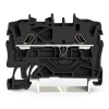 Wago 2002-1205 2 vezetékes átmenő sorkapocs, 2,5 mm², Push-in CAGE CLAMP®, DIN 35 x 15/7,5 sínhez, oldalsó és középső jelölés, Ex e II alkalmazásokhoz, fekete