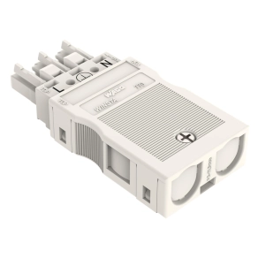Wago 770-123 WINSTA® MIDI aljzat, tehermentesítő házzal, 3 pólusú, A kódolású, 4 mm², fehér