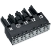 Wago 770-205 WINSTA® MIDI aljzat, 5 pólusú, A kódolású, 4 mm², fekete