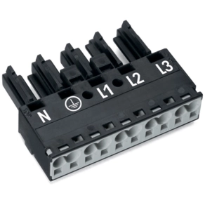 Wago 770-205 WINSTA® MIDI aljzat, 5 pólusú, A kódolású, 4 mm², fekete