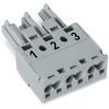 Wago 770-243 WINSTA® MIDI aljzat, 3 pólusú, B kódolású, szürke