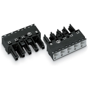 Wago 770-405 WINSTA® MIDI aljzat, 5 pólusú, A kódolású, 4 mm², fekete