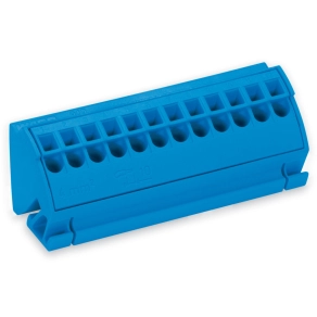 Wago 812-102 közös potenciálú gyűjtősín-sorkapocs, 10 × 3 mm gyűjtősínhez, nyomógomb nélkül, Push-in CAGE CLAMP®, sötétszürke