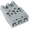 Wago 770-253 WINSTA® MIDI dugó, 3 pólusú, B kódolású, 25 A, szürke