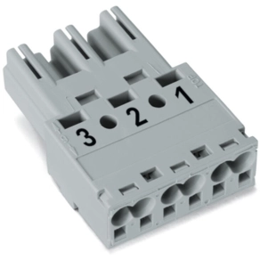 Wago 770-253 WINSTA® MIDI dugó, 3 pólusú, B kódolású, 25 A, szürke