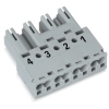 Wago 770-254 WINSTA® MIDI dugó, 4 pólusú, B kódolású, 25 A, szürke