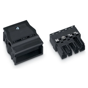 Wago 770-114 WINSTA® MIDI dugó tehermentesítő házzal, 4 pólusú, A kódolású, 4 mm², 25 A, fekete
