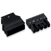 Wago 770-115 WINSTA® MIDI dugó tehermentesítő házzal, 5 pólusú, A kódolású, 4 mm², 25 A, fekete