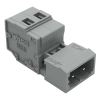 Wago 231-602 apacsatlakozó, 2 pólusú, 2,5 mm², 5 mm, szürke