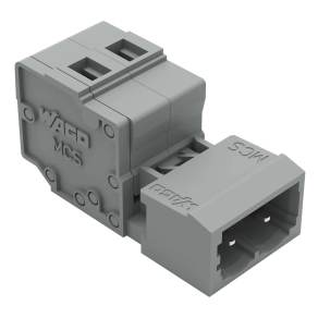 Wago 231-602 apacsatlakozó, 2 pólusú, 2,5 mm², 5 mm, szürke