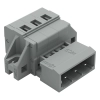 Wago 231-603/019-000 apacsatlakozó, 3 pólusú, 2,5 mm², 5 mm, szürke