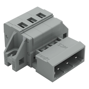 Wago 231-603/019-000 apacsatlakozó, 3 pólusú, 2,5 mm², 5 mm, szürke