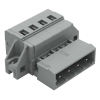 Wago 231-604/019-000 apacsatlakozó, 4 pólusú, 2,5 mm², 5 mm, szürke