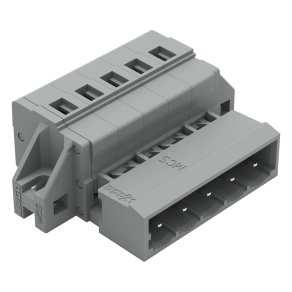 Wago 231-605/019-000 apacsatlakozó, 5 pólusú, 2,5 mm², 5 mm, szürke